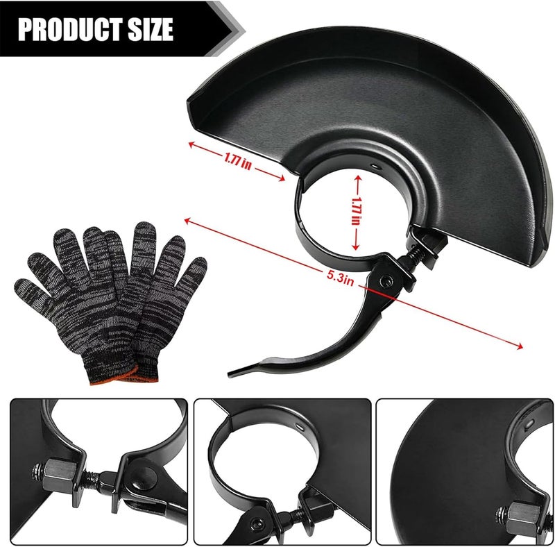 Popbee 5.3" 135mm Grinder Guard for 5" 4-1/2" 4" Wheel Disc Blades Protective Cover Shield Attachments Compatible with DEWALT Milwaukee Makita Metabo Bosch RYOBI XAG04T XAG04Z XAG09Z XAG11Z Angle Grinders - Image 2